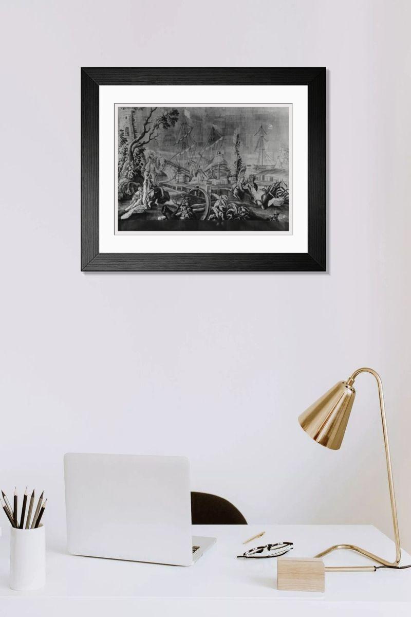 Shown hanging in a room: Modern 14"x12" (36x31cm)