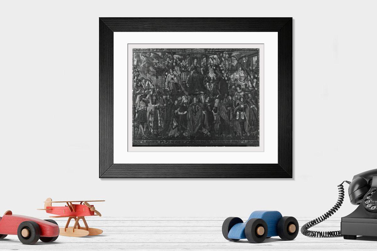 Shown hanging in a room: Modern 14"x12" (36x31cm)