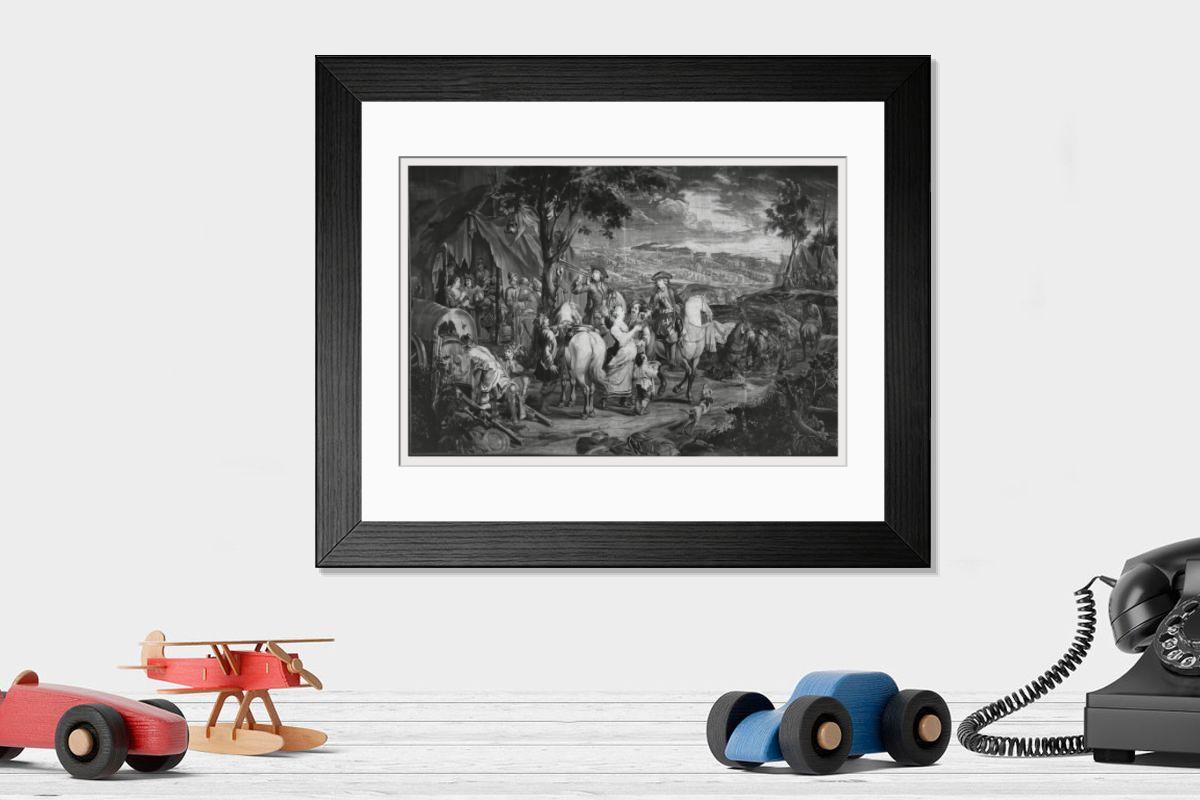 Shown hanging in a room: Modern 14"x12" (36x31cm)