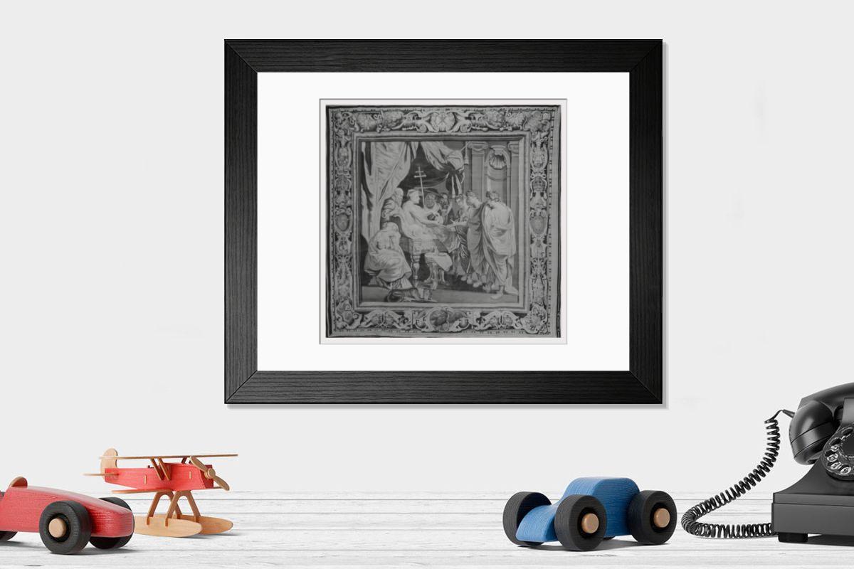 Shown hanging in a room: Modern 14"x12" (36x31cm)
