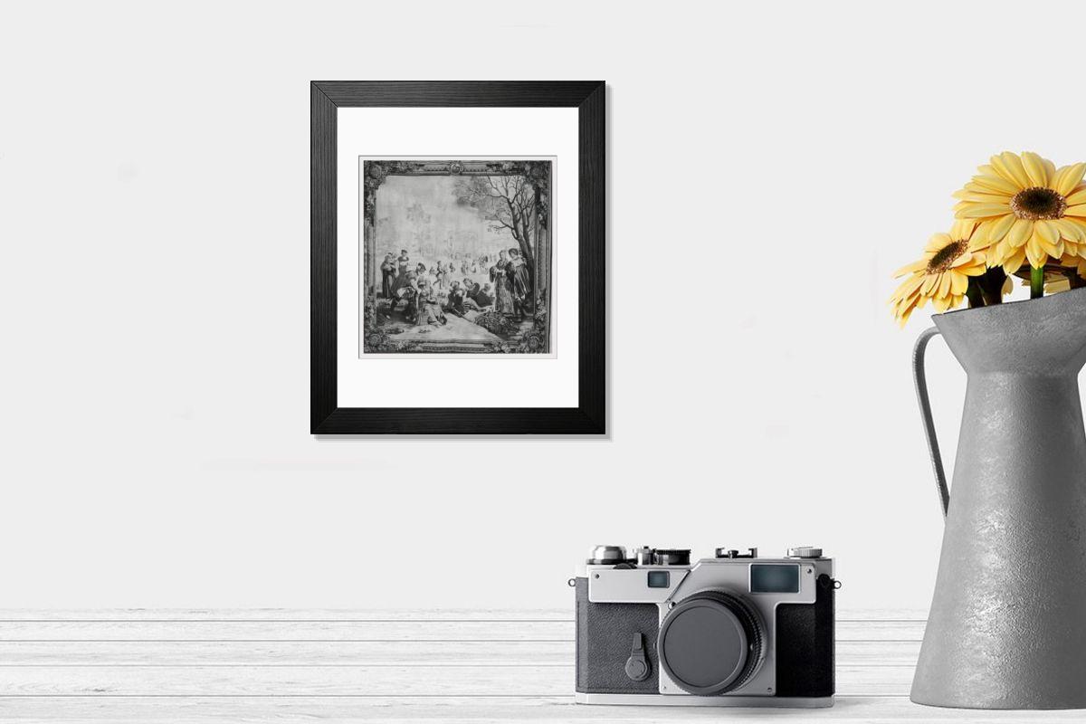Shown hanging in a room: Modern 14"x12" (36x31cm)