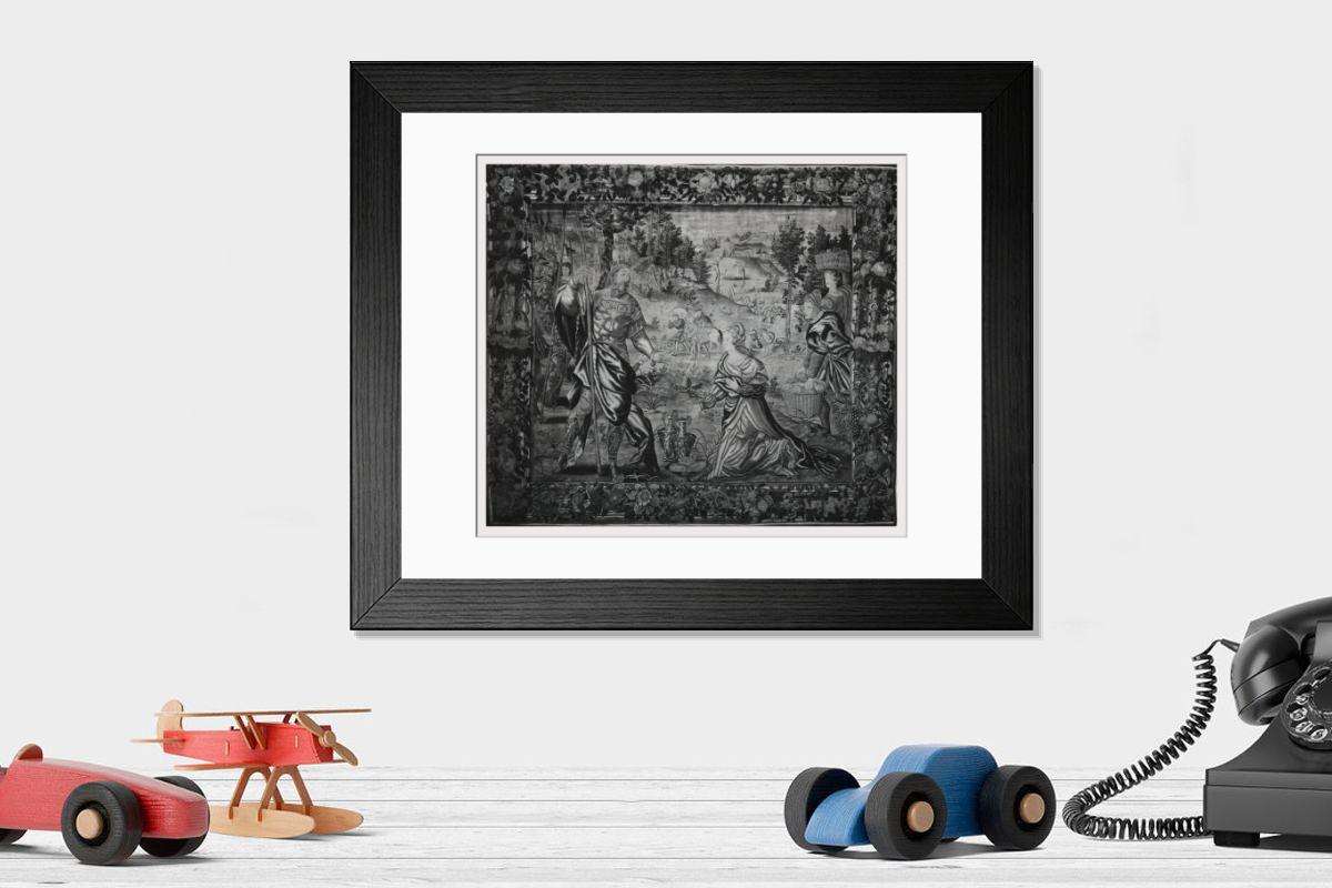 Shown hanging in a room: Modern 14"x12" (36x31cm)