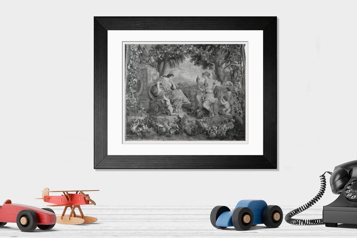 Shown hanging in a room: Modern 14"x12" (36x31cm)