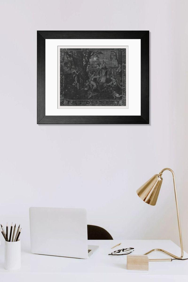 Shown hanging in a room: Modern 14"x12" (36x31cm)