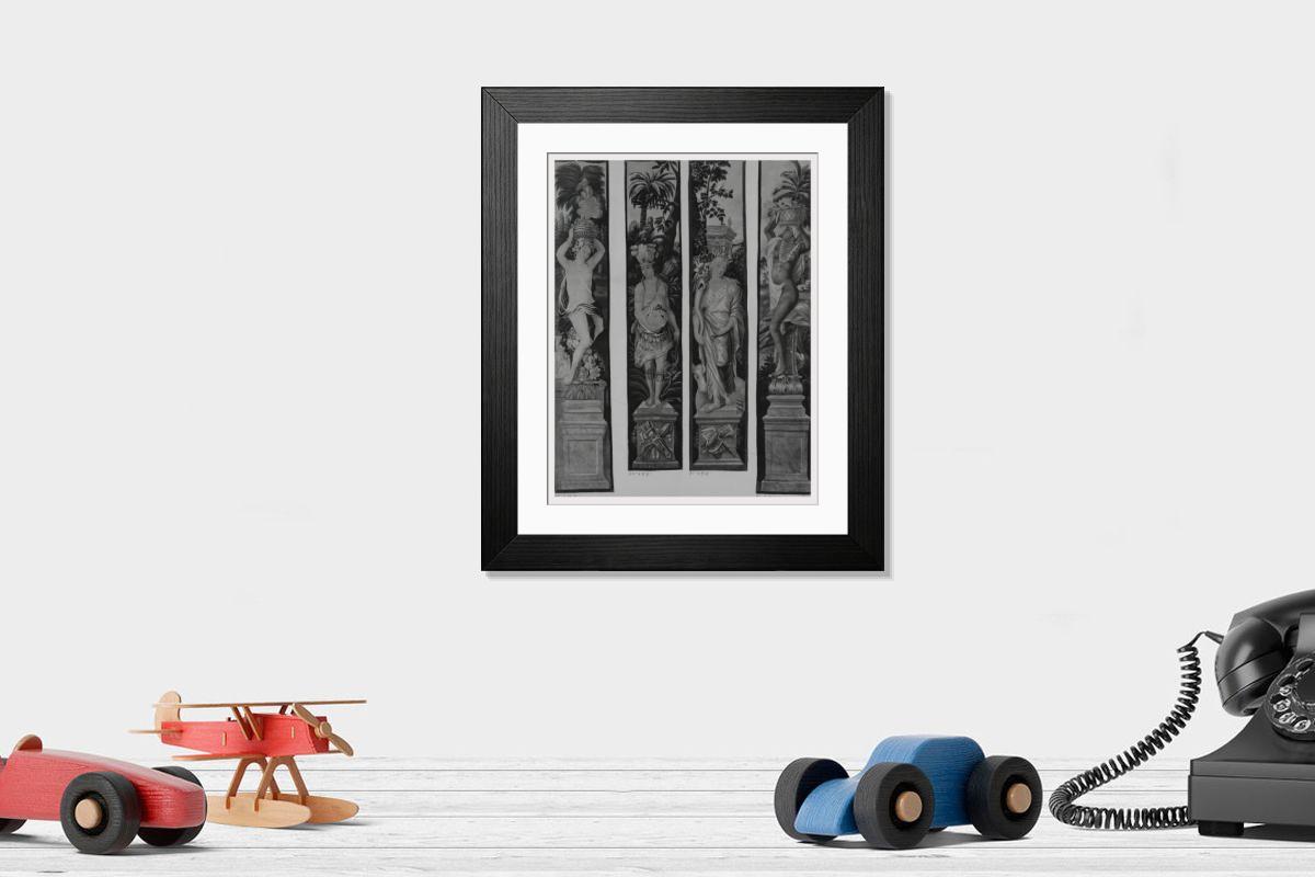 Shown hanging in a room: Modern 14"x12" (36x31cm)