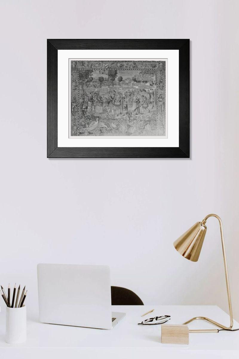 Shown hanging in a room: Modern 14"x12" (36x31cm)
