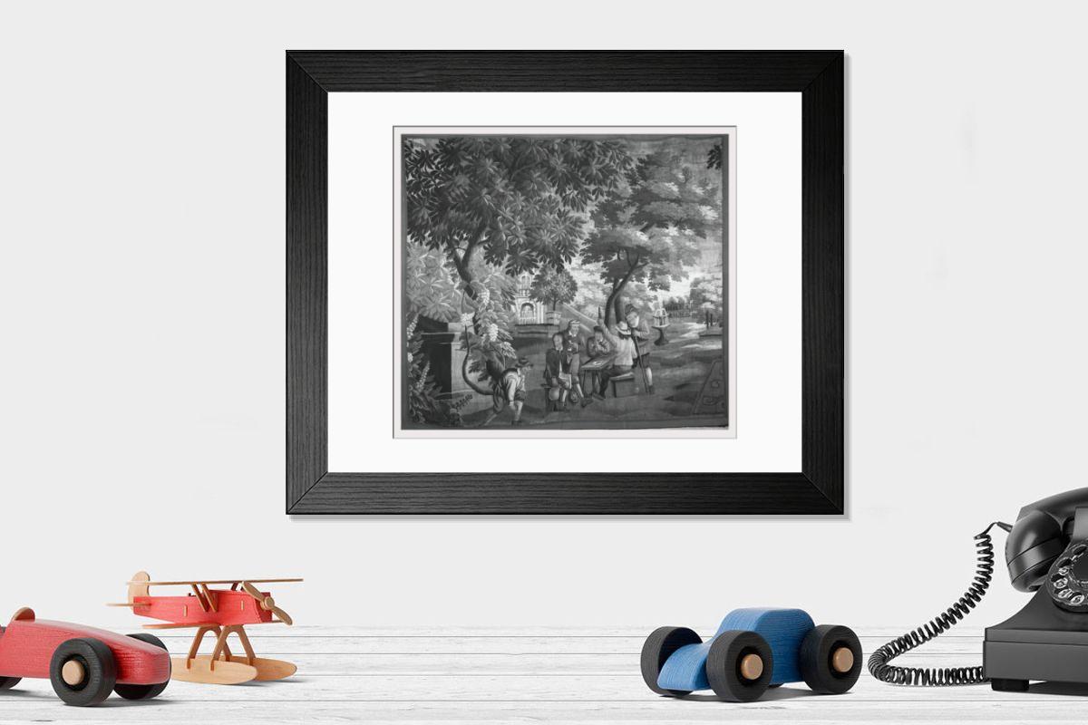 Shown hanging in a room: Modern 14"x12" (36x31cm)