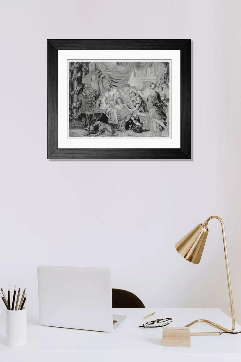 Shown hanging in a room: Modern 14"x12" (36x31cm)
