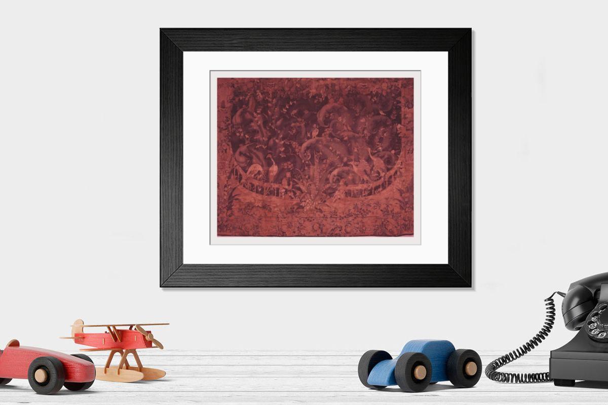 Shown hanging in a room: Modern 14"x12" (36x31cm)