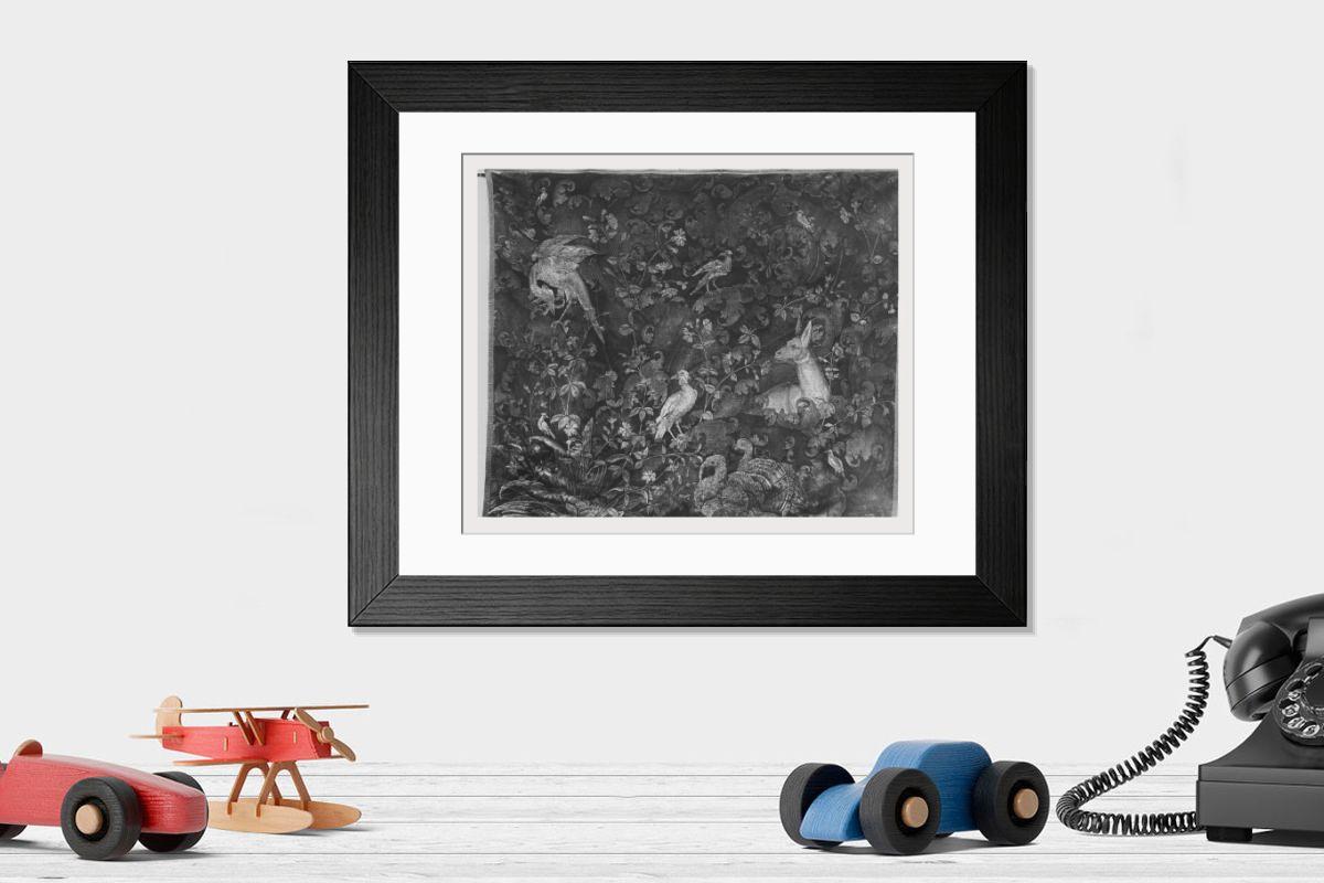 Shown hanging in a room: Modern 14"x12" (36x31cm)