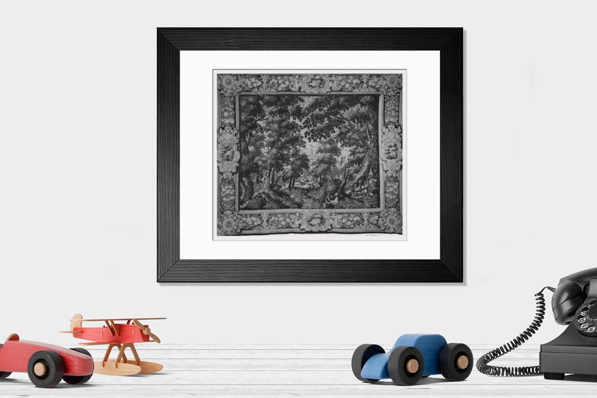 Shown hanging in a room: Modern 14"x12" (36x31cm)