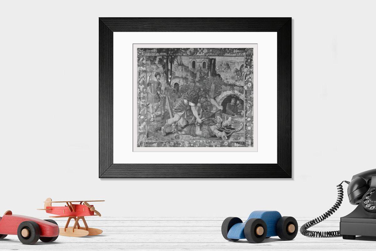 Shown hanging in a room: Modern 14"x12" (36x31cm)