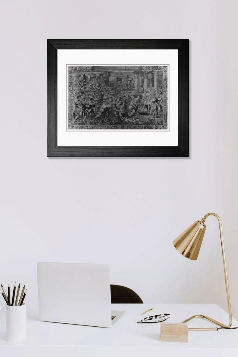 Shown hanging in a room: Modern 14"x12" (36x31cm)