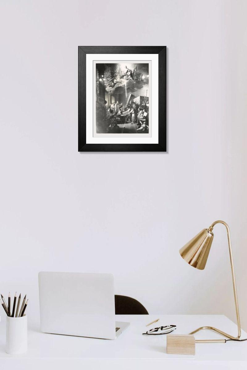 Shown hanging in a room: Modern 14"x12" (36x31cm)