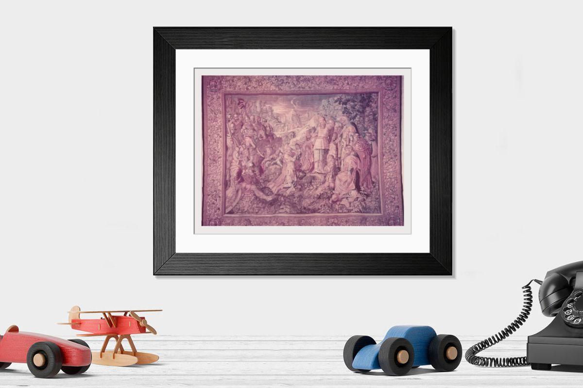 Shown hanging in a room: Modern 14"x12" (36x31cm)