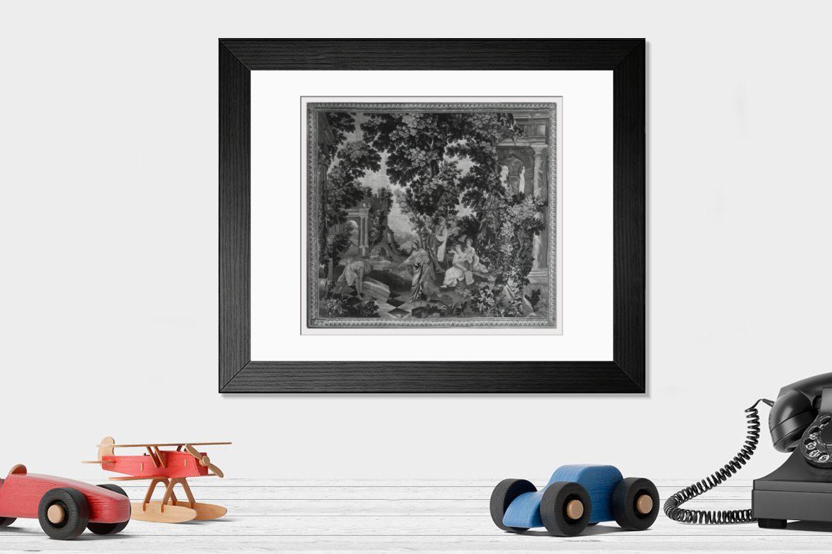 Shown hanging in a room: Modern 14"x12" (36x31cm)