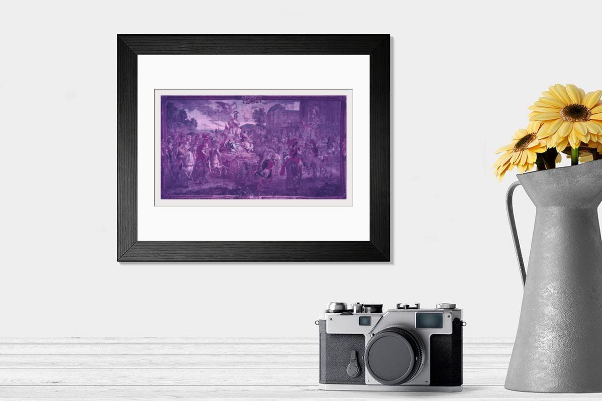 Shown hanging in a room: Modern 14"x12" (36x31cm)