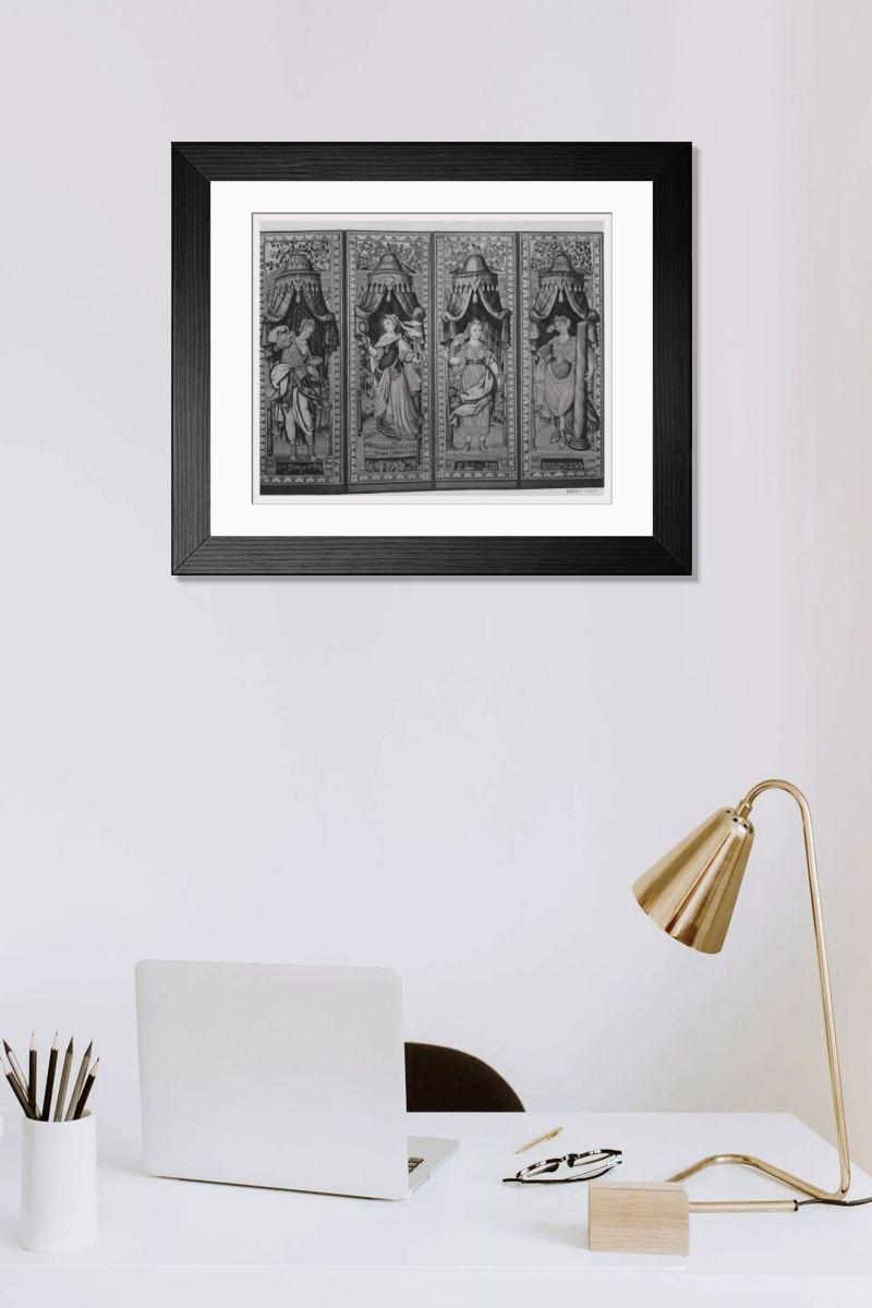 Shown hanging in a room: Modern 14"x12" (36x31cm)