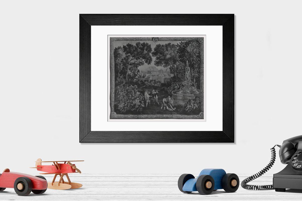 Shown hanging in a room: Modern 14"x12" (36x31cm)