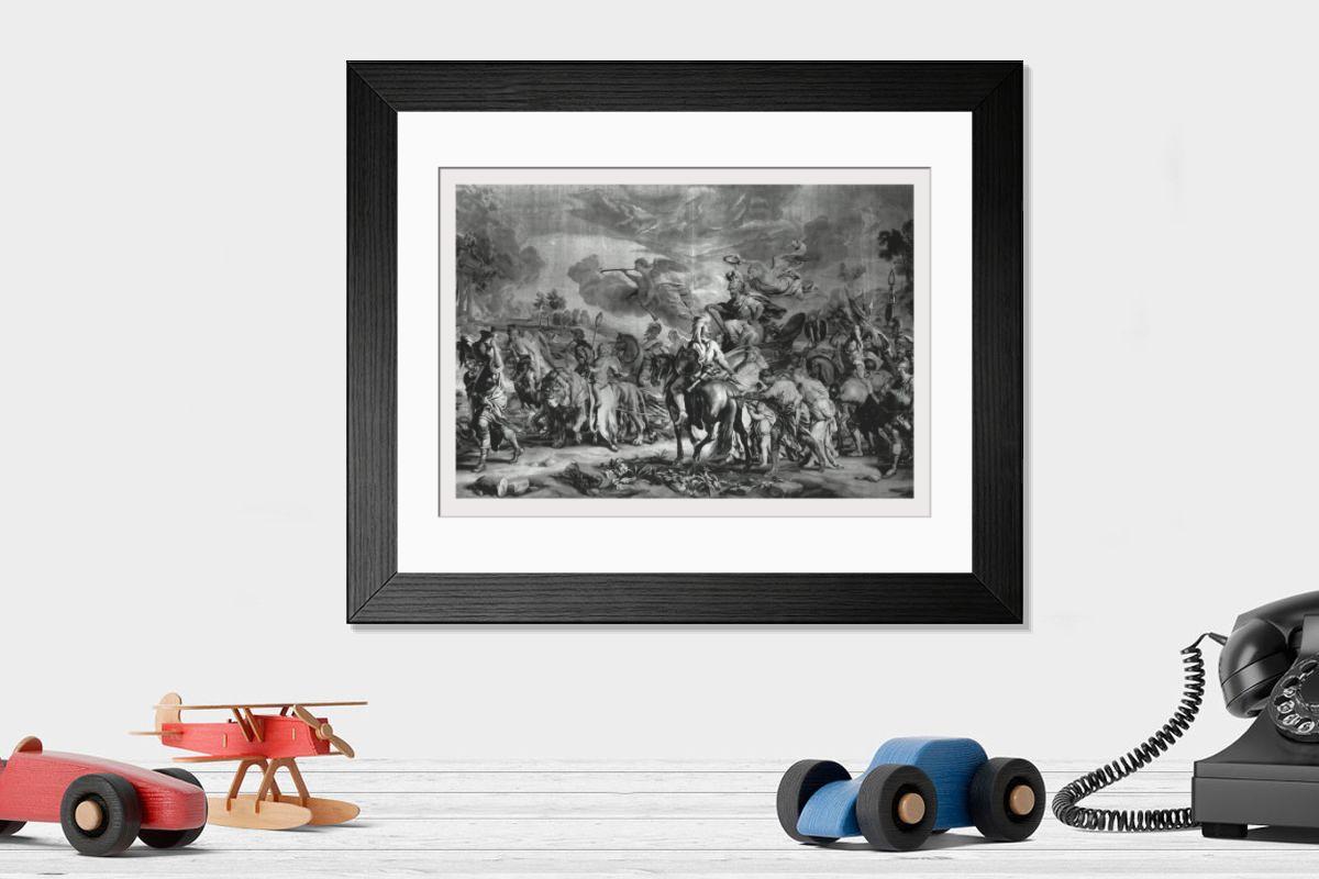 Shown hanging in a room: Modern 14"x12" (36x31cm)