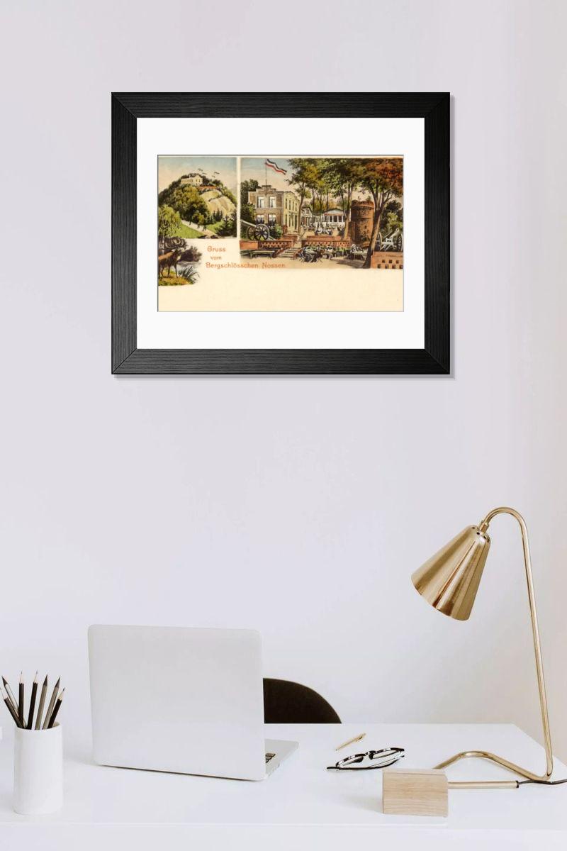 Shown hanging in a room: Modern 14"x12" (36x31cm)