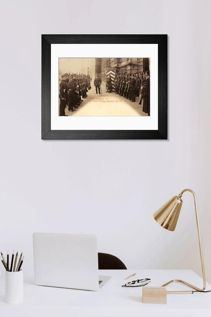Shown hanging in a room: Modern 14"x12" (36x31cm)