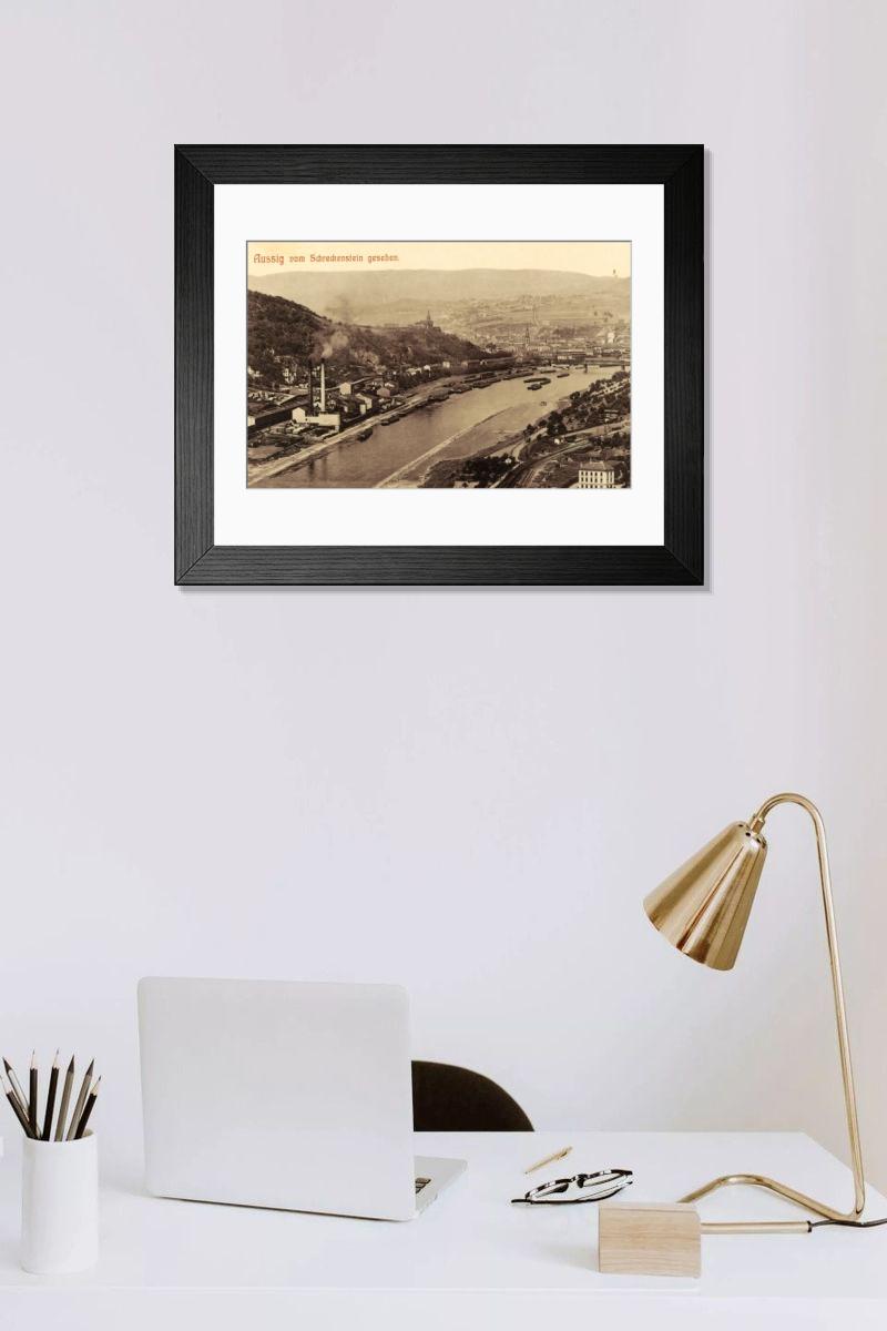 Shown hanging in a room: Modern 14"x12" (36x31cm)