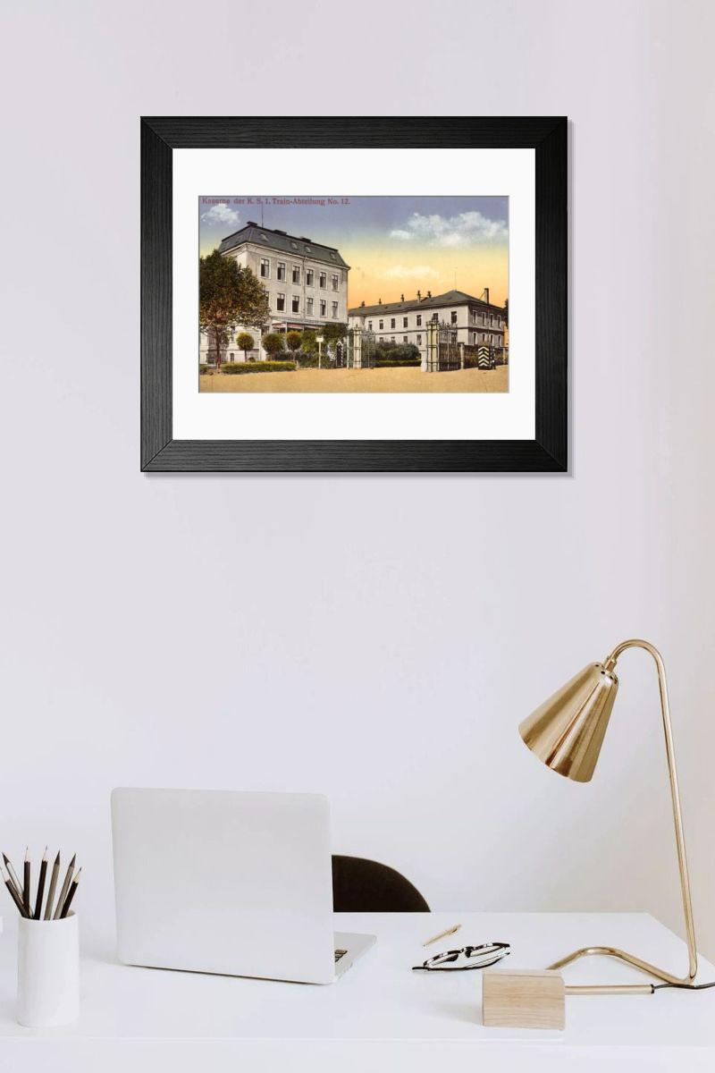Shown hanging in a room: Modern 14"x12" (36x31cm)