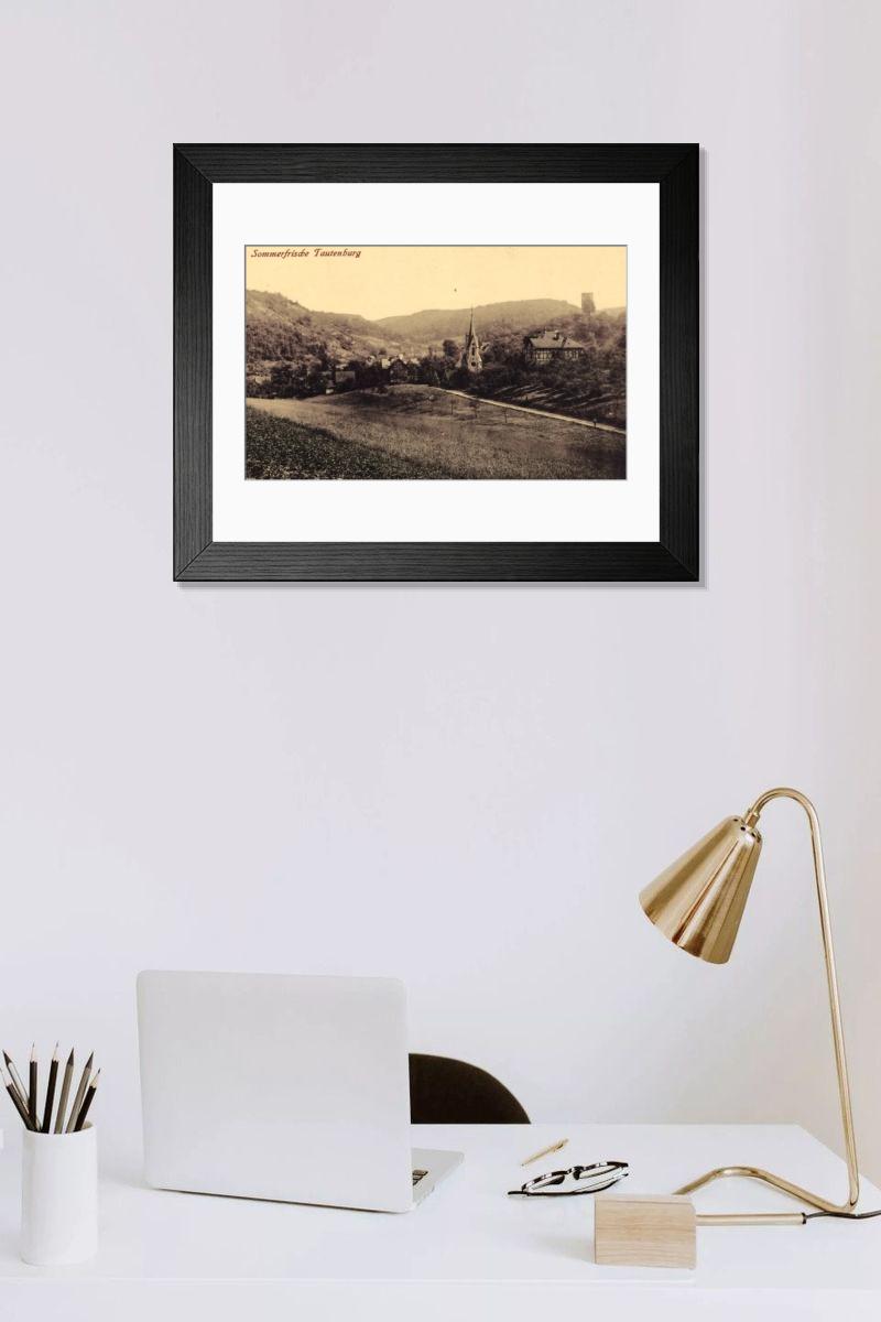 Shown hanging in a room: Modern 14"x12" (36x31cm)