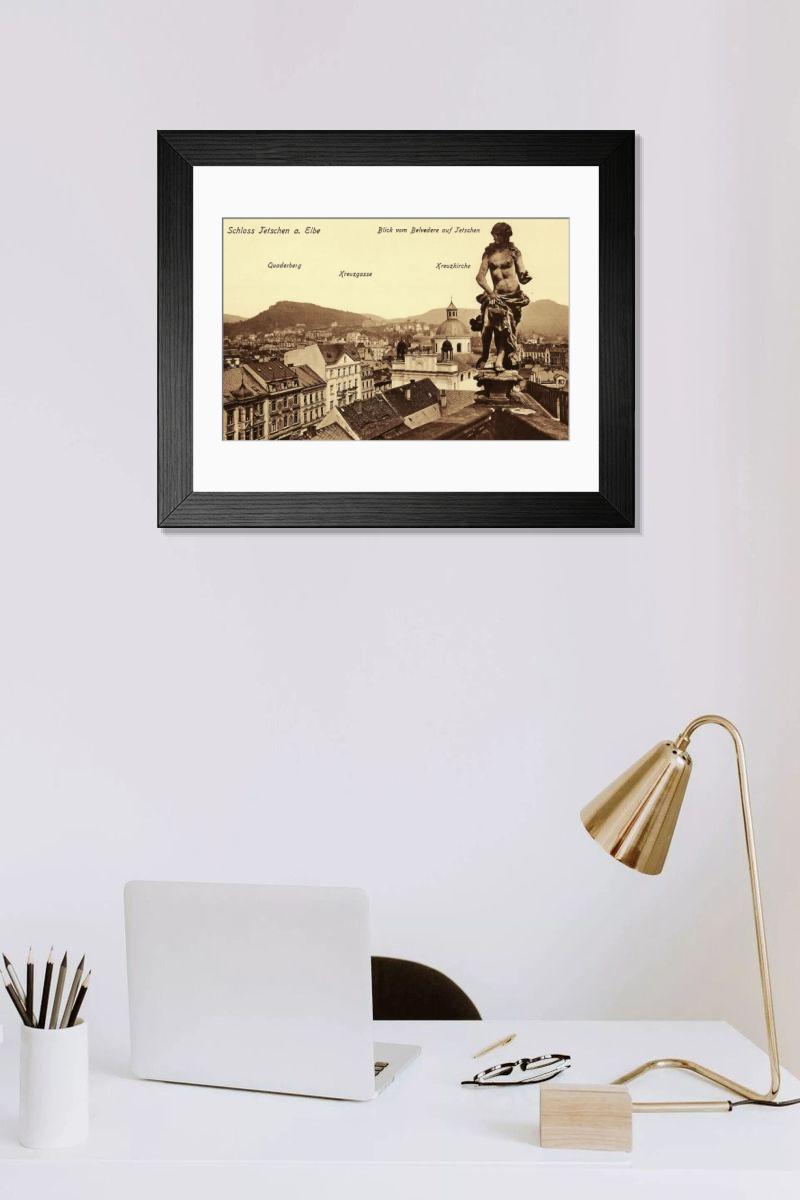 Shown hanging in a room: Modern 14"x12" (36x31cm)