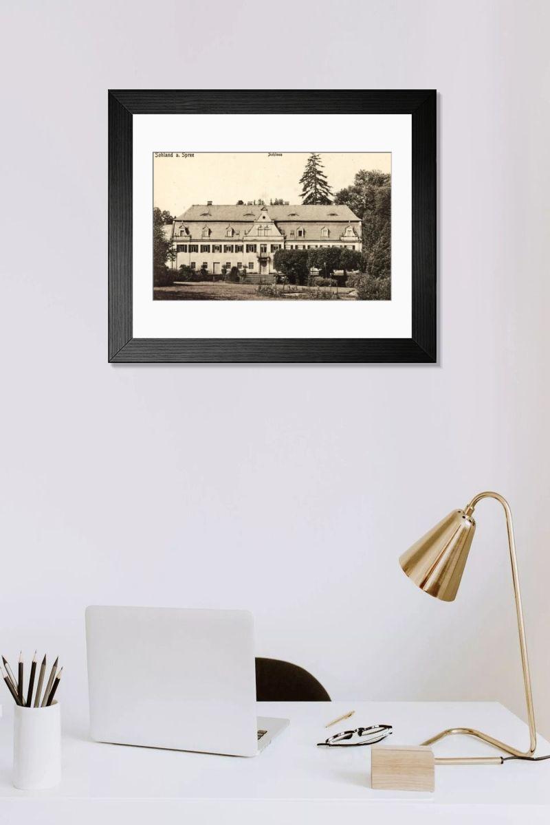Shown hanging in a room: Modern 14"x12" (36x31cm)