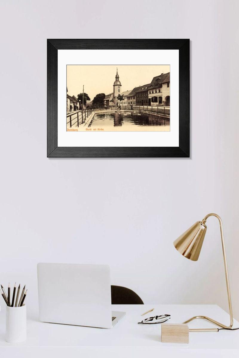 Shown hanging in a room: Modern 14"x12" (36x31cm)