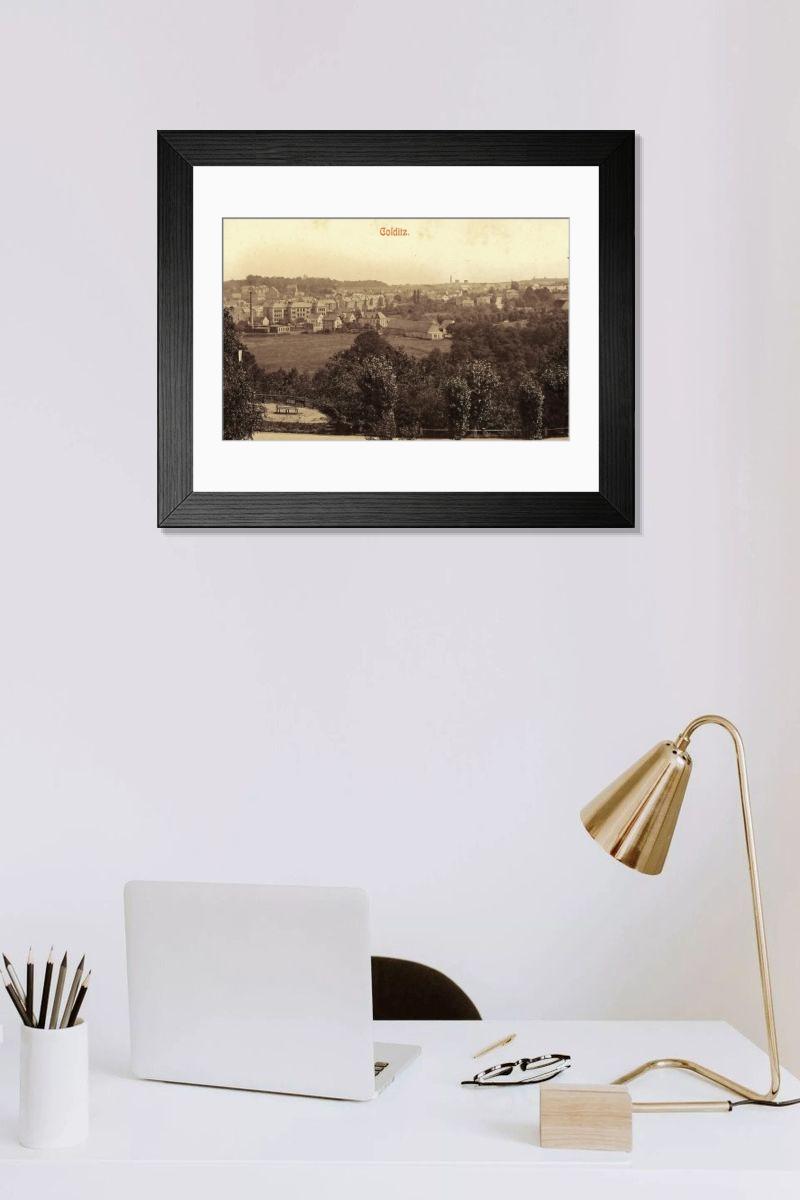 Shown hanging in a room: Modern 14"x12" (36x31cm)