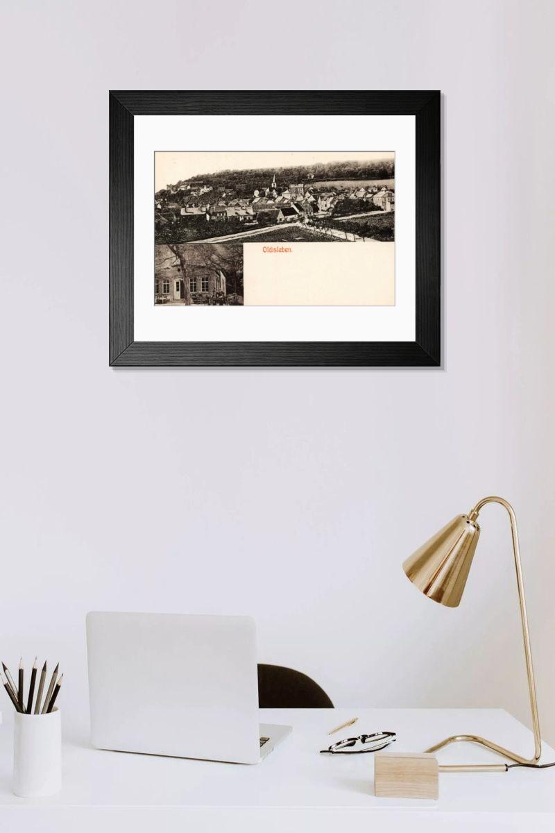 Shown hanging in a room: Modern 14"x12" (36x31cm)