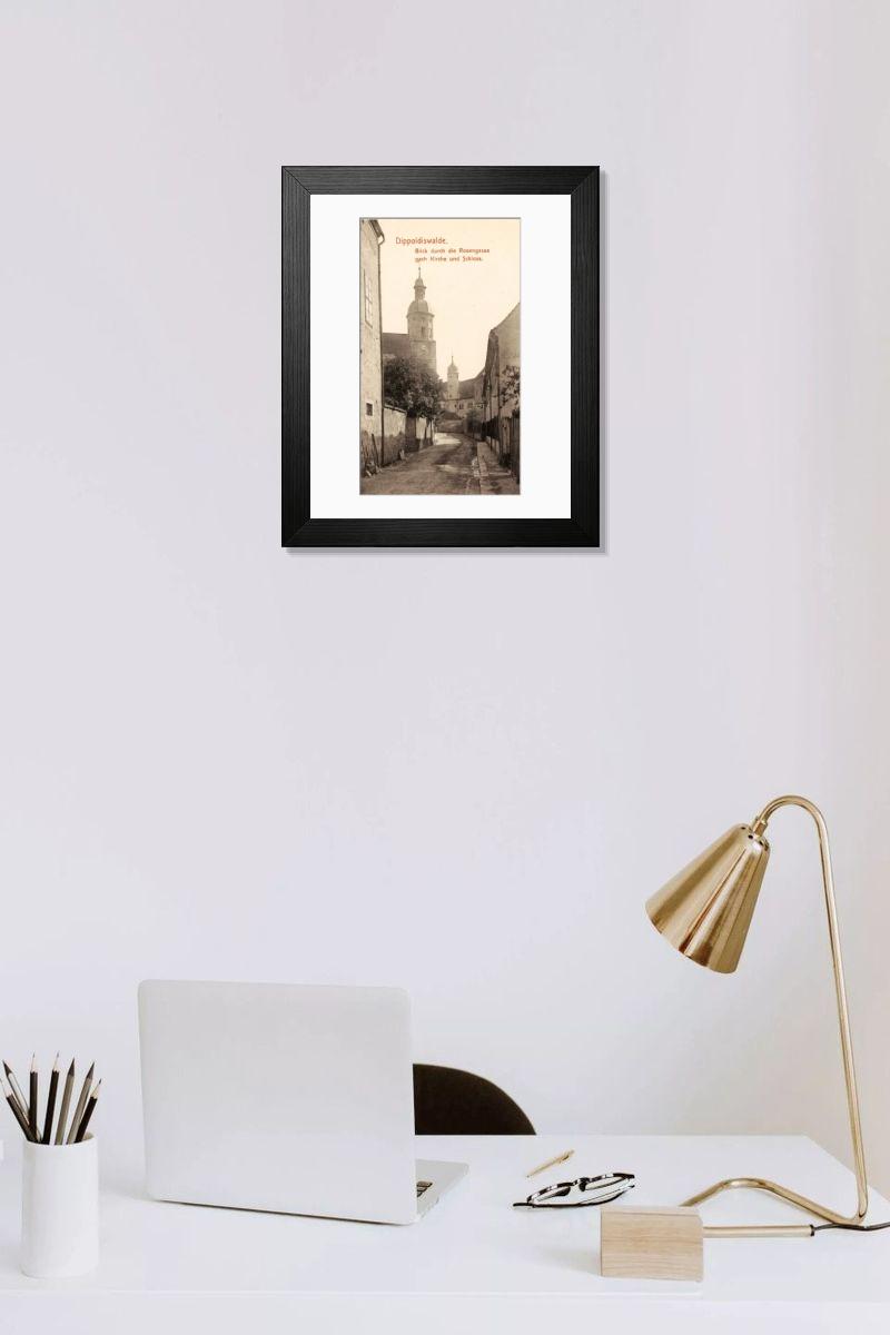 Shown hanging in a room: Modern 14"x12" (36x31cm)