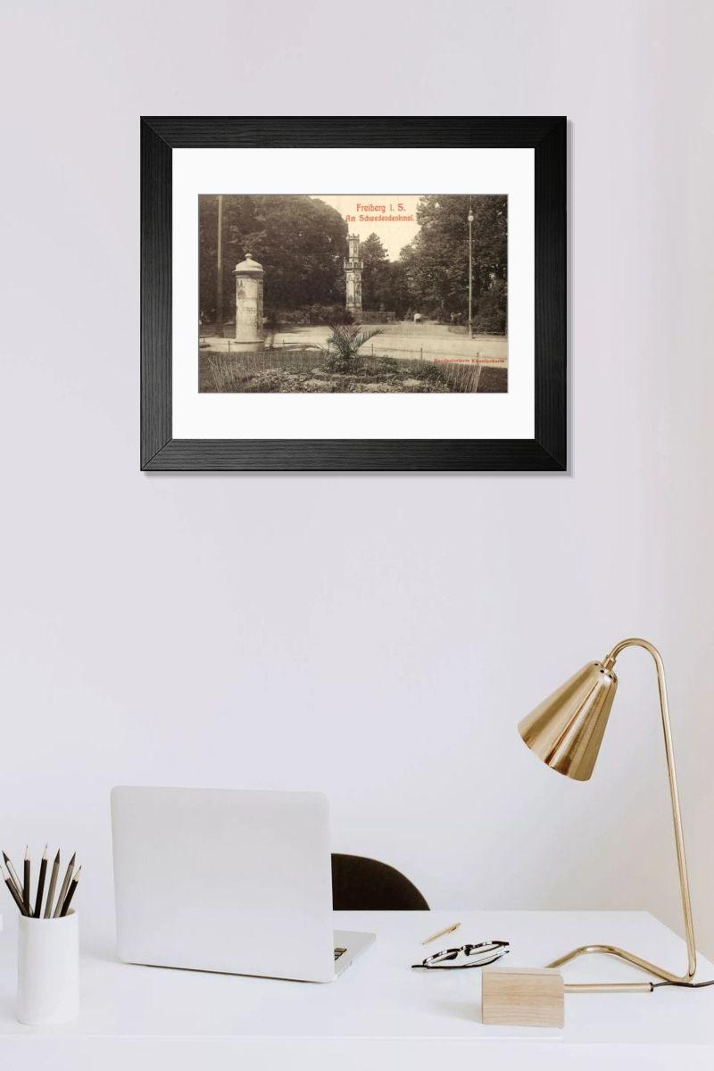 Shown hanging in a room: Modern 14"x12" (36x31cm)
