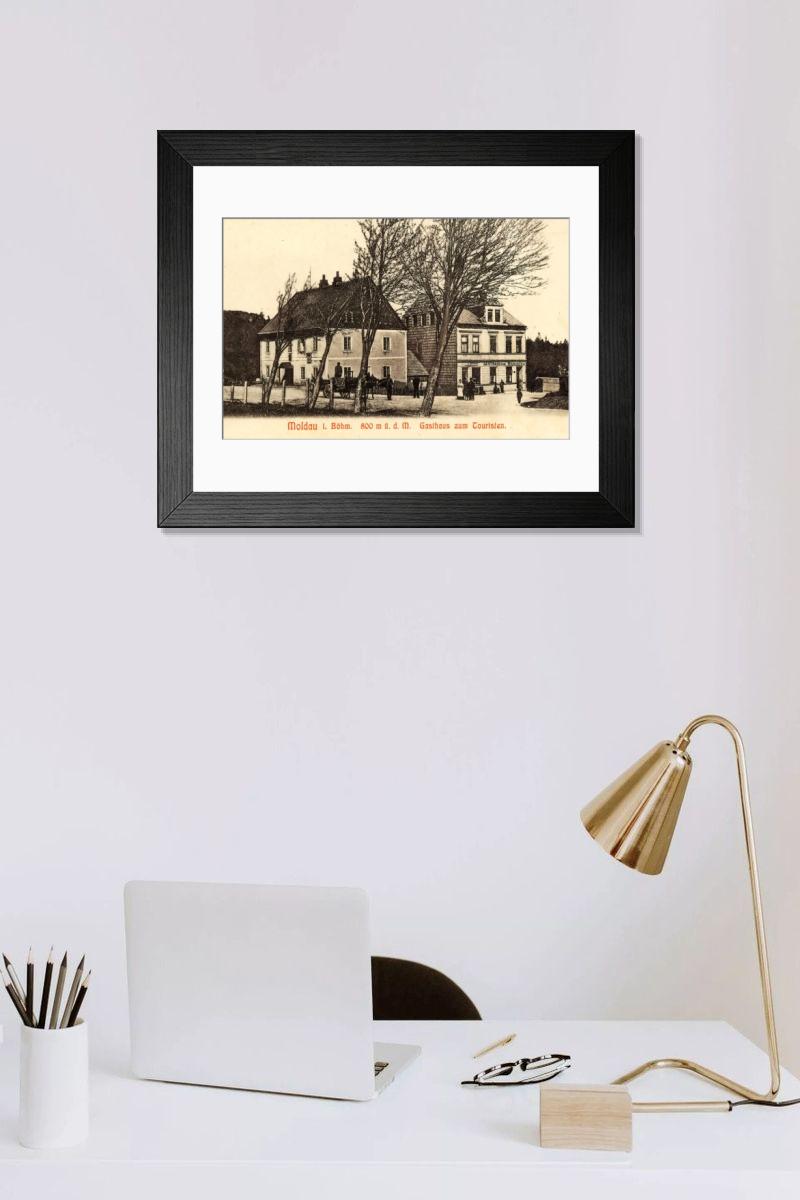Shown hanging in a room: Modern 14"x12" (36x31cm)