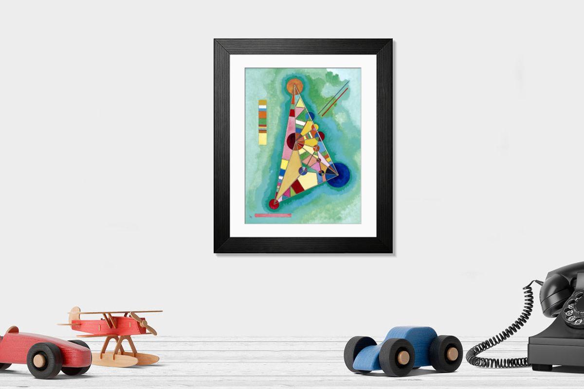 Shown hanging in a room: Modern 14"x12" (36x31cm)