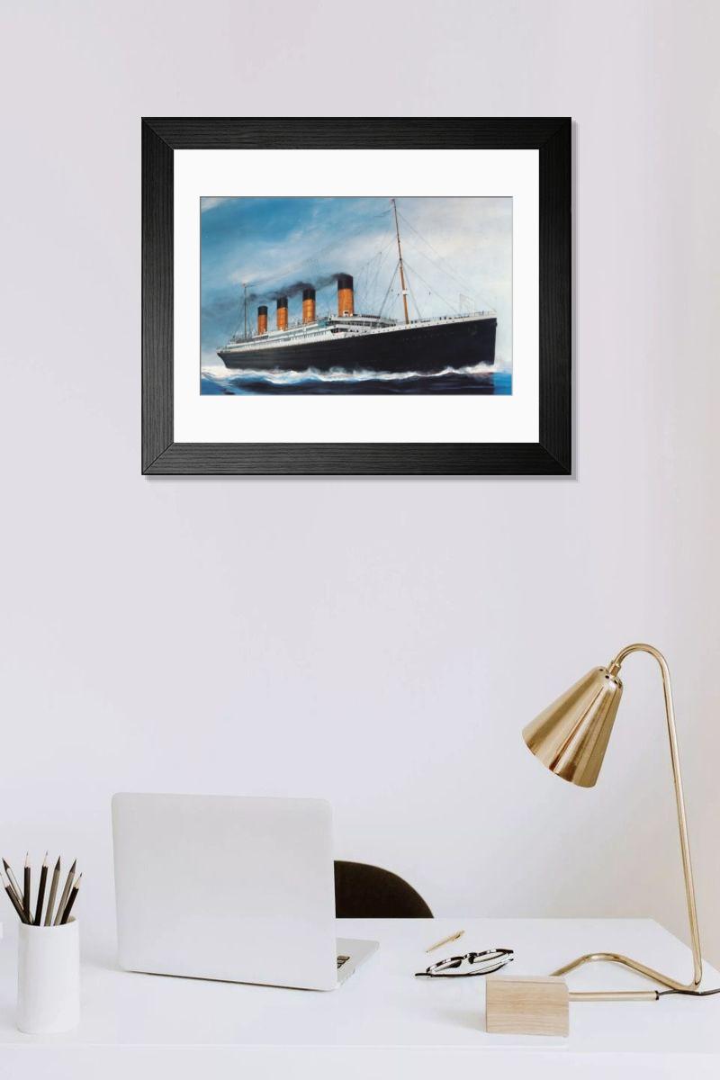 Shown hanging in a room: Modern 14"x12" (36x31cm)