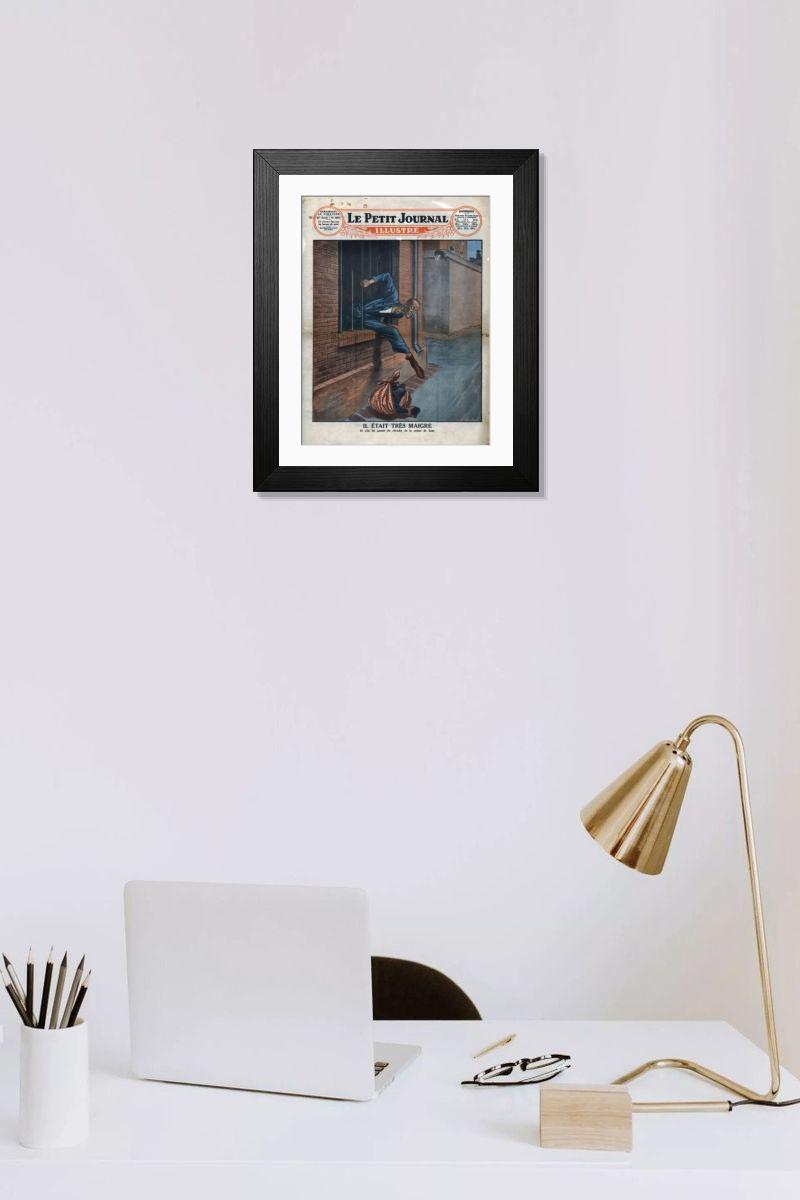 Shown hanging in a room: Modern 14"x12" (36x31cm)