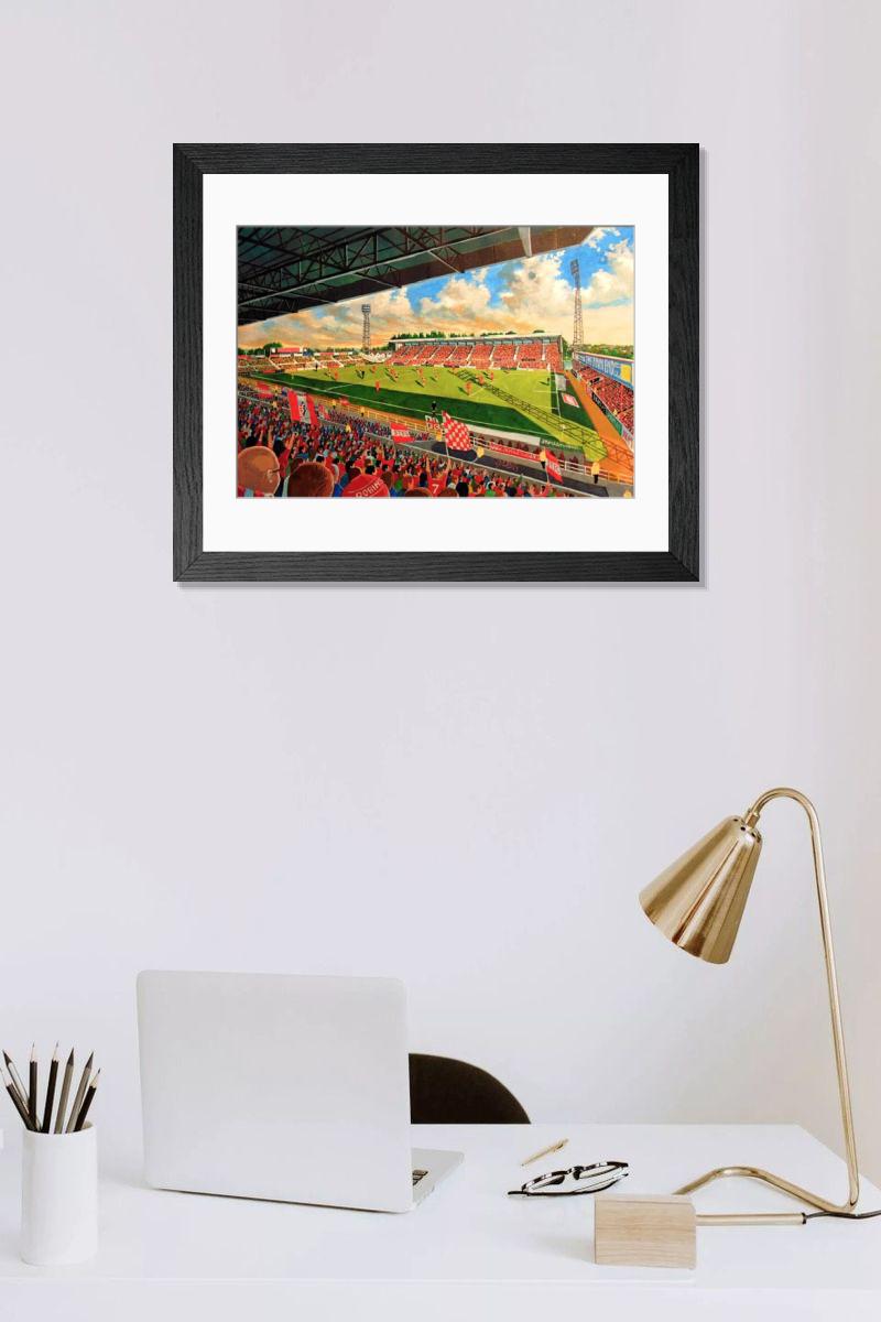 Shown hanging in a room: Modern 14"x12" (36x31cm)