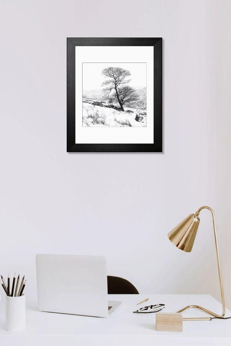 Shown hanging in a room: Modern 14"x12" (36x31cm)