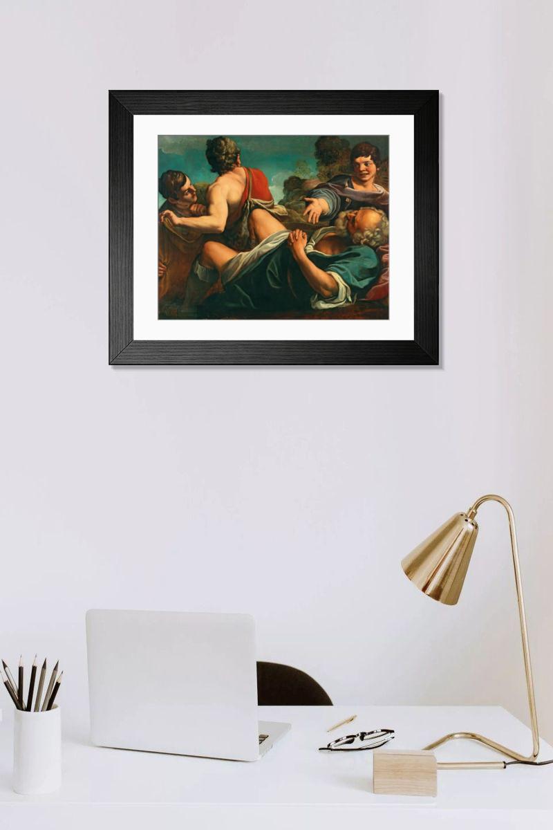 Shown hanging in a room: Modern 14"x12" (36x31cm)