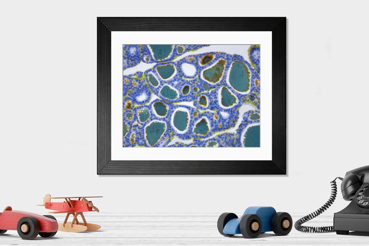 Shown hanging in a room: Modern 14"x12" (36x31cm)
