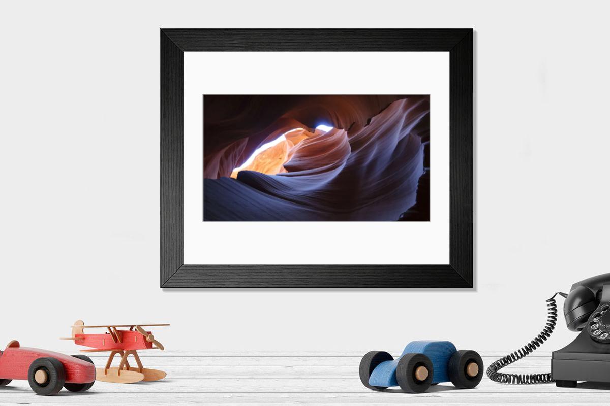 Shown hanging in a room: Modern 14"x12" (36x31cm)