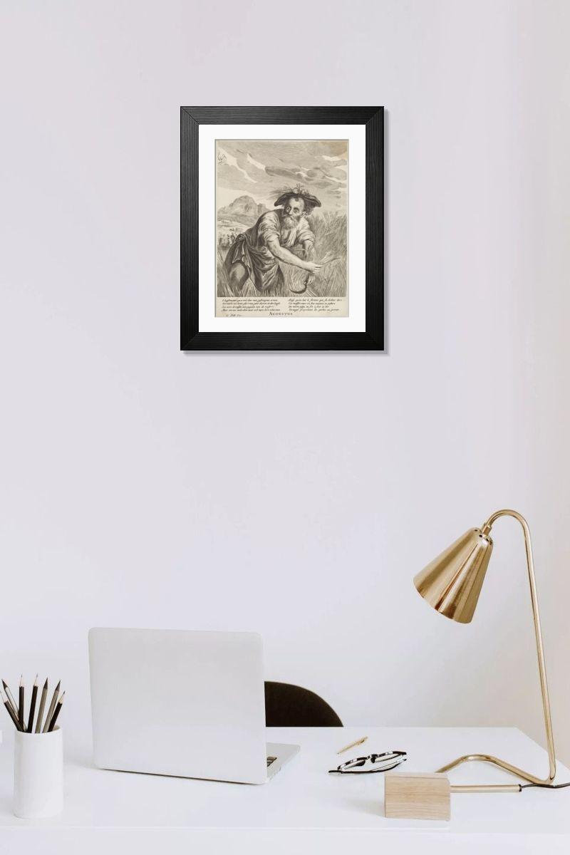 Shown hanging in a room: Modern 14"x12" (36x31cm)