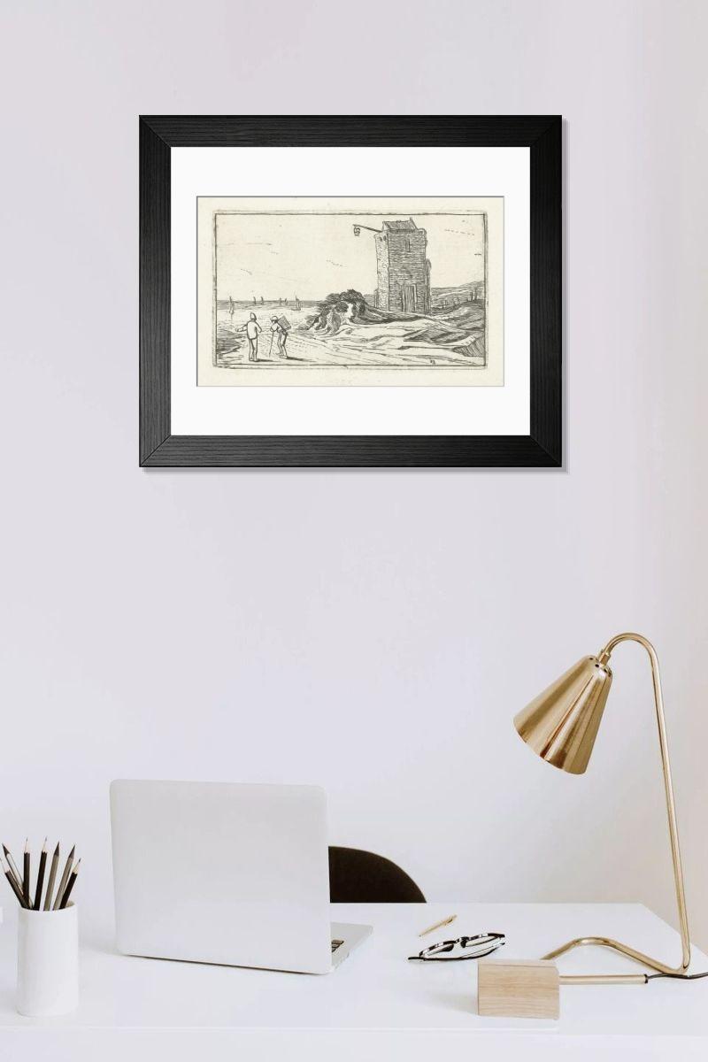 Shown hanging in a room: Modern 14"x12" (36x31cm)