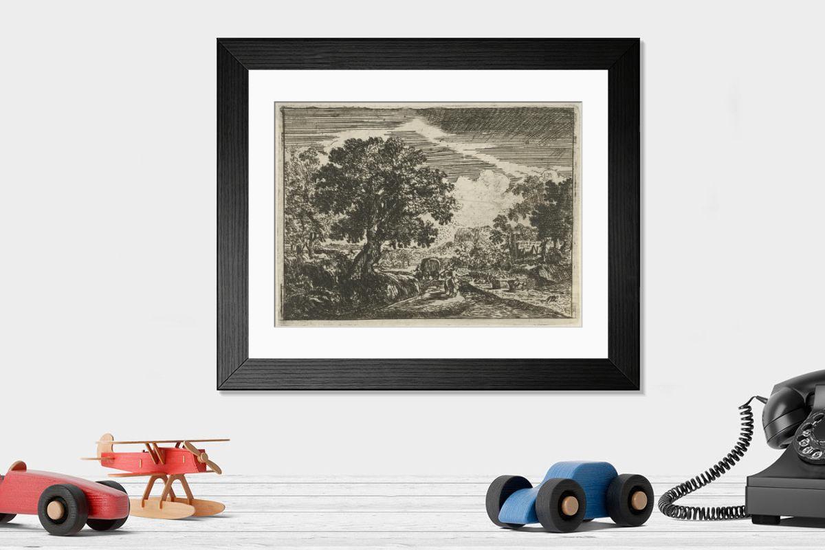 Shown hanging in a room: Modern 14"x12" (36x31cm)