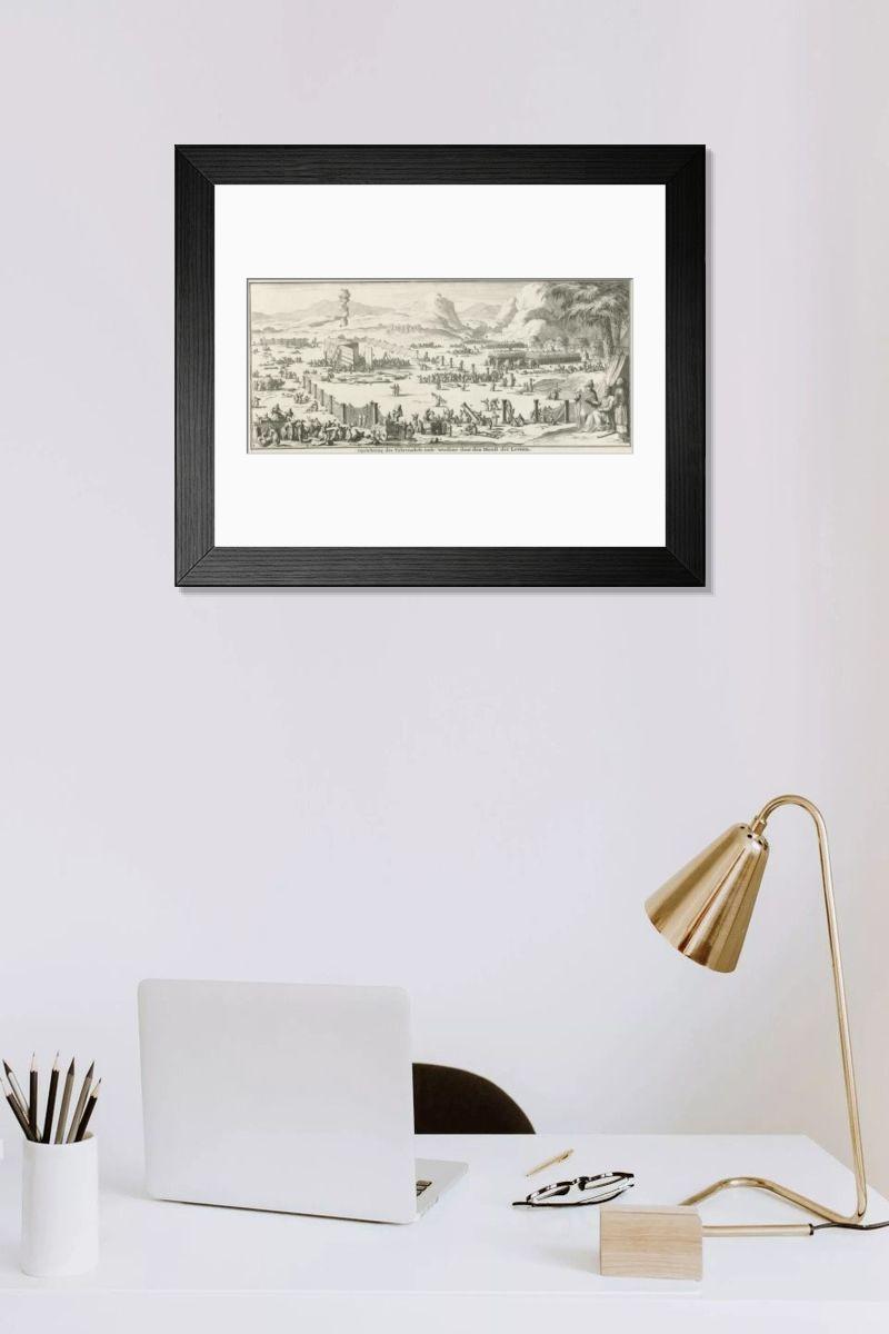 Shown hanging in a room: Modern 14"x12" (36x31cm)