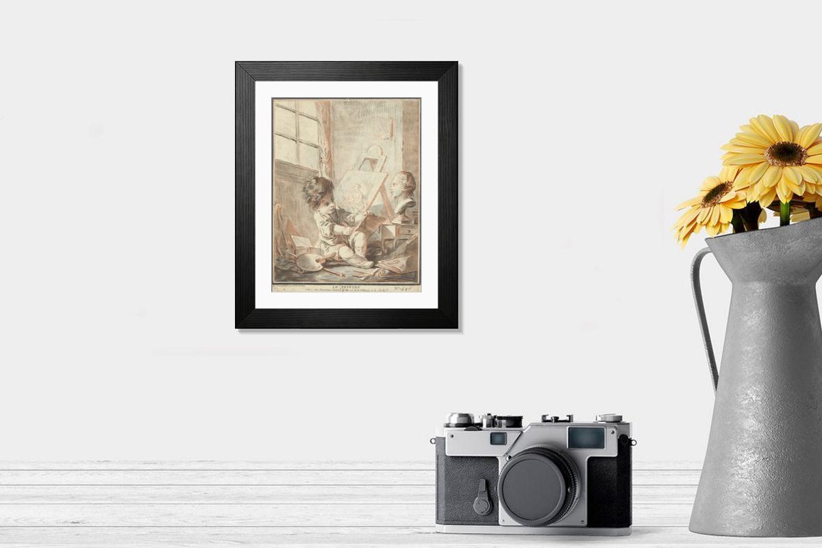 Shown hanging in a room: Modern 14"x12" (36x31cm)